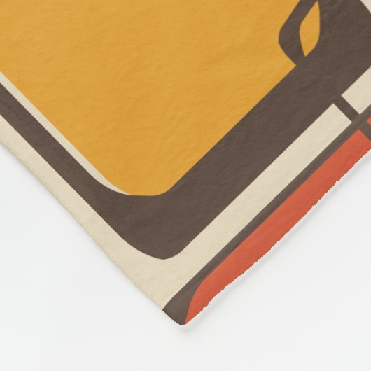 Muster der bespielten Quadrate des mittleren Jahrh Fleecedecke (Ecke)