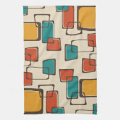 Muster der bespielten Quadrate des mittleren Jahrh Geschirrtuch (Vertikal)