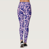 Muster der Blätter.13.bw Lpink BG Leggings (Rückseite)