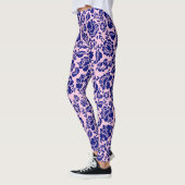 Muster der Blätter.13.bw Lpink BG Leggings (Links)