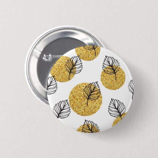 Muster der Blätter Button (Vorne & Hinten)