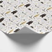 Muster der Blätter für Herbst-Waldbaumen Geschenkpapier (Ecke)