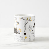 Muster der Blätter für Herbst-Waldbaumen Kaffeetasse (Mittel)