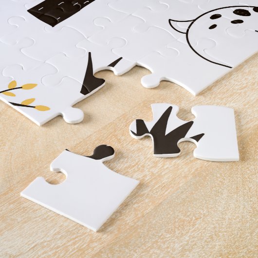 Muster der Blätter für Herbst-Waldbaumen Puzzle (Seite)