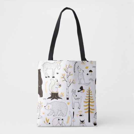 Muster der Blätter für Herbst-Waldbaumen Tasche (Vorderseite)
