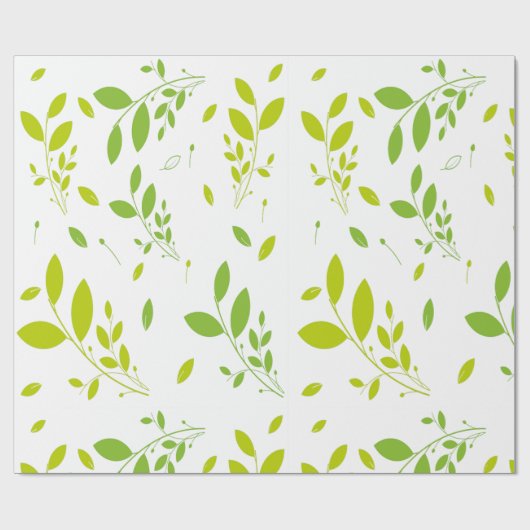 Muster der Blätter Geschenkpapier (Flach)