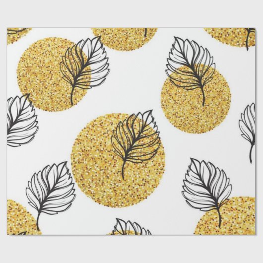 Muster der Blätter Geschenkpapier (Flach)