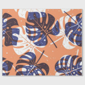 Muster der Blätter Geschenkpapier (Flach)