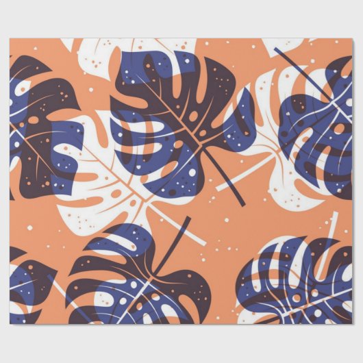 Muster der Blätter Geschenkpapier (Flach)