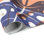 Muster der Blätter Geschenkpapier (Rolleneckpunkt)