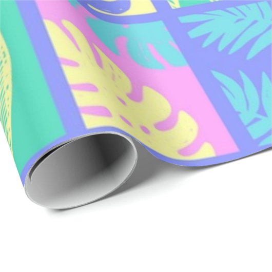 Muster der Blätter Geschenkpapier (Rolleneckpunkt)