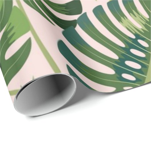 Muster der Blätter Geschenkpapier (Rolleneckpunkt)