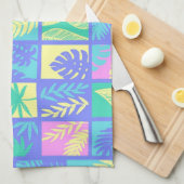 Muster der Blätter Geschirrtuch (Viertel Falte)