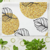 Muster der Blätter Geschirrtuch (Gefaltet)