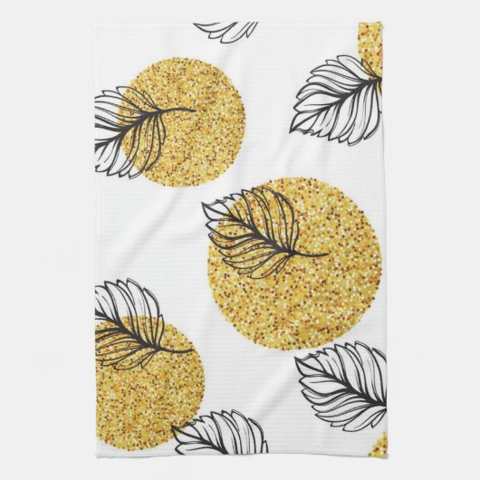 Muster der Blätter Geschirrtuch (Vertikal)