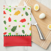 Muster der Blätter Geschirrtuch (Viertel Falte)