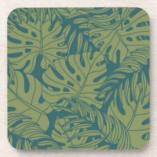 Muster der Blätter Getränkeuntersetzer