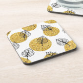 Muster der Blätter Getränkeuntersetzer (Linke Seite)