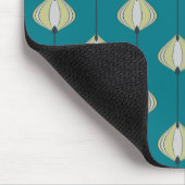 Muster der Blätter in blau Mousepad (Ecke)