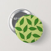 Muster der Blätter, Leaf-Muster, Frühjahrsvorschau Button (Vorne & Hinten)