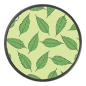 Muster der Blätter, Leaf-Muster, Frühjahrsvorschau Eishockey Puck (Vorderseite)