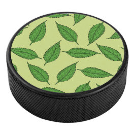 Muster der Blätter, Leaf-Muster, Frühjahrsvorschau Eishockey Puck