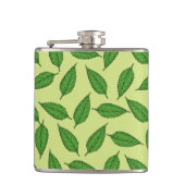 Muster der Blätter, Leaf-Muster, Frühjahrsvorschau Flachmann (Vorderseite)