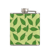 Muster der Blätter, Leaf-Muster, Frühjahrsvorschau Flachmann (Rückseite)