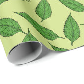 Muster der Blätter, Leaf-Muster, Frühjahrsvorschau Geschenkpapier (Rolleneckpunkt)