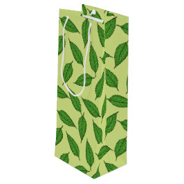 Muster der Blätter, Leaf-Muster, Frühjahrsvorschau Geschenktüte Für Weinflaschen
