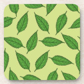 Muster der Blätter, Leaf-Muster, Frühjahrsvorschau Getränkeuntersetzer (Vorderseite)