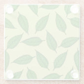 Muster der Blätter, Leaf-Muster, Frühjahrsvorschau Glasuntersetzer (Rückseite)