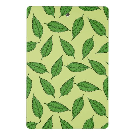 Muster der Blätter, Leaf-Muster, Frühjahrsvorschau Mini Klemmbrett (Rückseite)