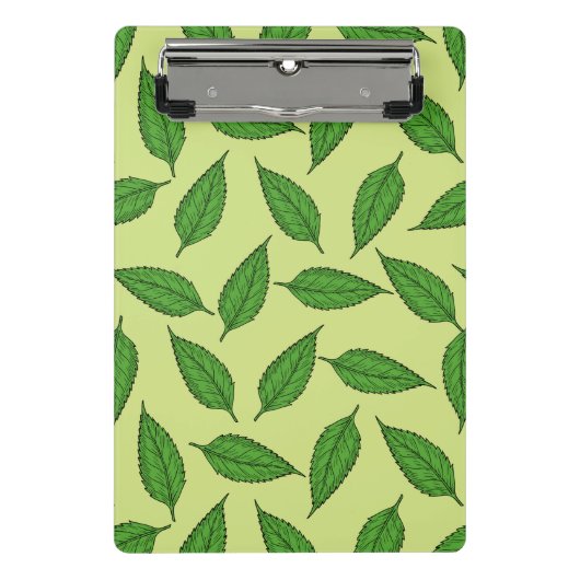 Muster der Blätter, Leaf-Muster, Frühjahrsvorschau Mini Klemmbrett (Vorderseite)