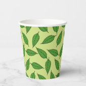 Muster der Blätter, Leaf-Muster, Frühjahrsvorschau Pappbecher (Vorderseite)