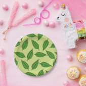 Muster der Blätter, Leaf-Muster, Frühjahrsvorschau Pappteller (Party)