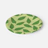 Muster der Blätter, Leaf-Muster, Frühjahrsvorschau Pappteller (Schrägansicht)