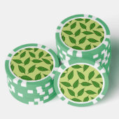 Muster der Blätter, Leaf-Muster, Frühjahrsvorschau Pokerchips (Stapel)