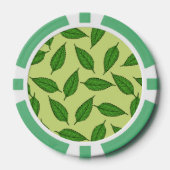 Muster der Blätter, Leaf-Muster, Frühjahrsvorschau Pokerchips (Vorderseite)