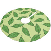 Muster der Blätter, Leaf-Muster, Frühjahrsvorschau Polyester Weihnachtsbaumdecke (Schrägansicht)