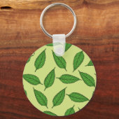 Muster der Blätter, Leaf-Muster, Frühjahrsvorschau Schlüsselanhänger (Vorderseite)