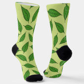 Muster der Blätter, Leaf-Muster, Frühjahrsvorschau Socken (Gewinkelt)