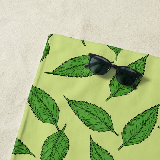 Muster der Blätter, Leaf-Muster, Frühjahrsvorschau Strandtuch (Beispiel)