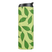 Muster der Blätter, Leaf-Muster, Frühjahrsvorschau Thermosbecher (Nach links gedreht)