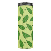 Muster der Blätter, Leaf-Muster, Frühjahrsvorschau Thermosbecher (Rückseite)