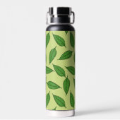 Muster der Blätter, Leaf-Muster, Frühjahrsvorschau Trinkflasche (Rückseite)
