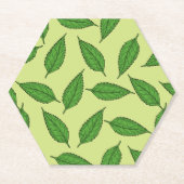 Muster der Blätter, Leaf-Muster, Frühjahrsvorschau Untersetzer (Vorderseite)