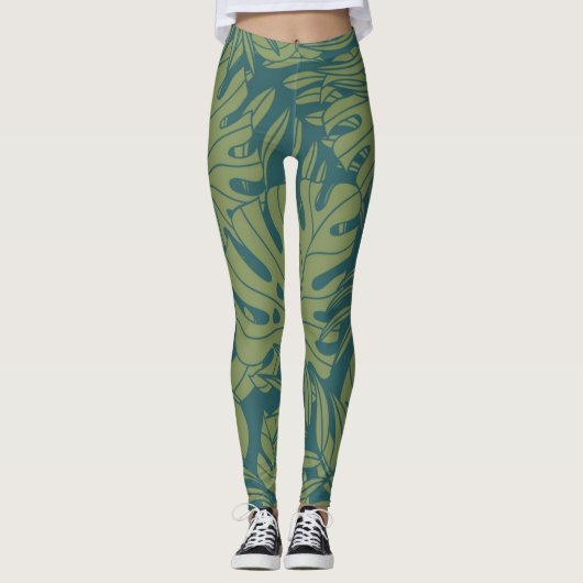 Muster der Blätter Leggings (Vorderseite)