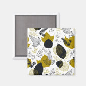 Muster der Blätter Magnet (Vorderseite/Rückseite)