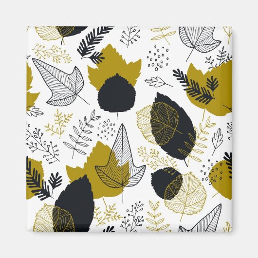 Muster der Blätter Magnet (Vorne)